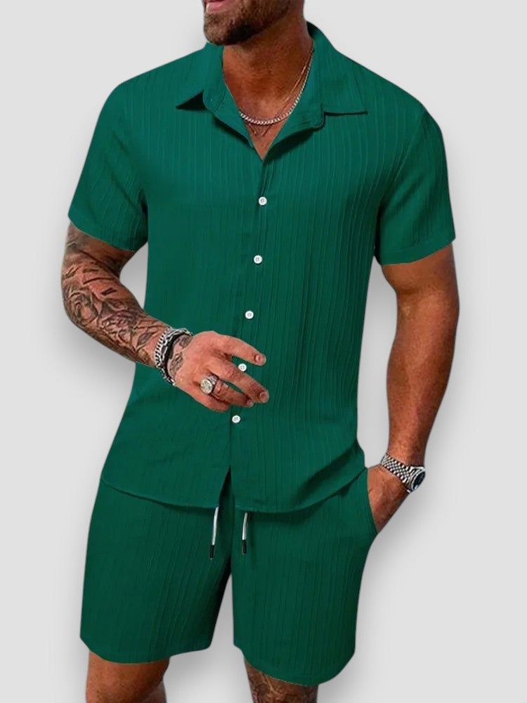 Le Havre™ | Ensemble chemise et pantalon en coton et lin