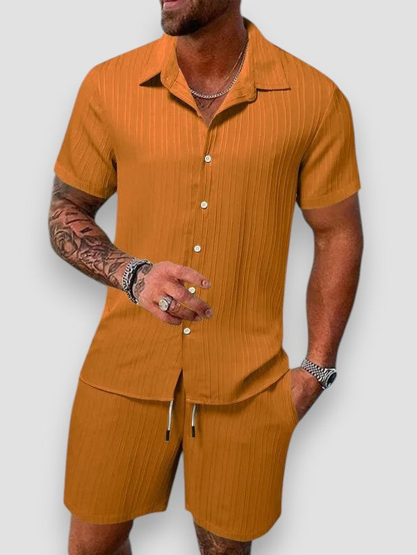 Le Havre™ | Ensemble chemise et pantalon en coton et lin