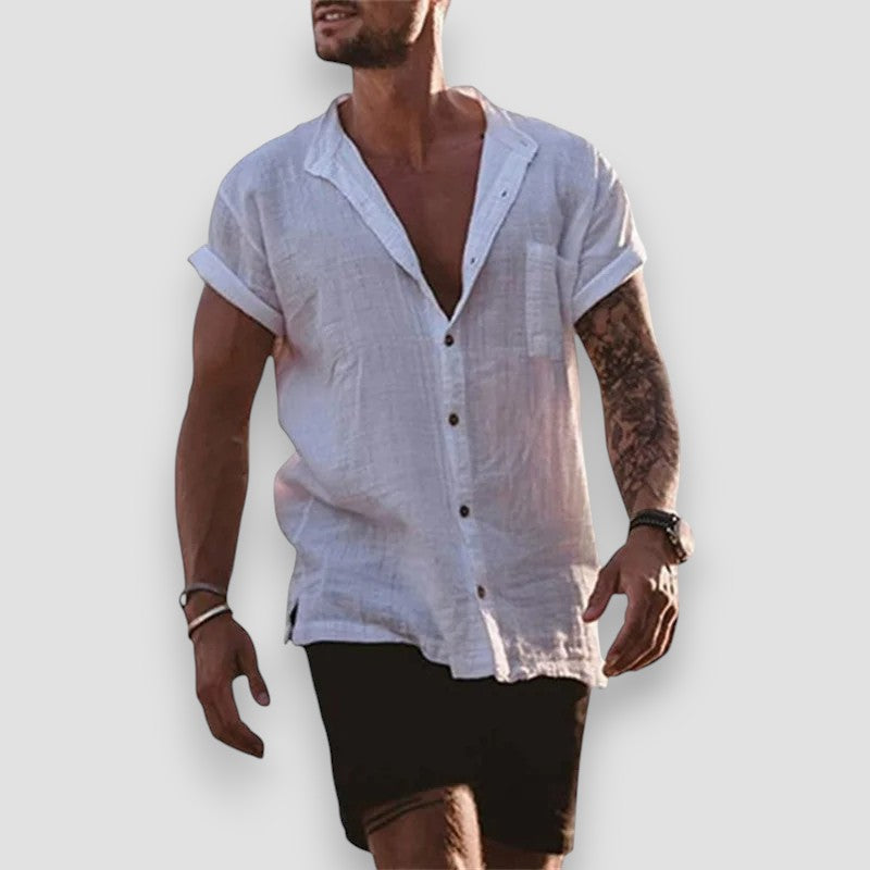 Dijon™ | Chemise d'été en coton et lin