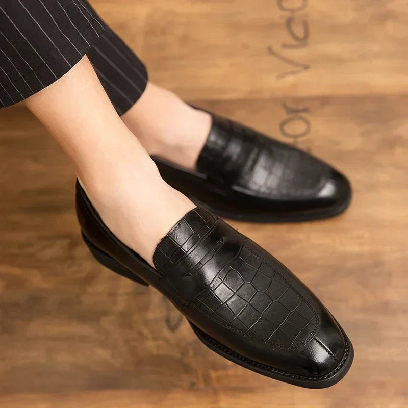 Delcourt™ | Mocassins en Cuir effet Crocodile