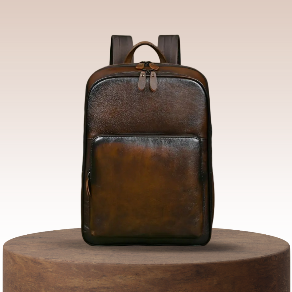 Hubert | Sac à dos pour ordinateur portable en cuir pleine fleur “Professor”