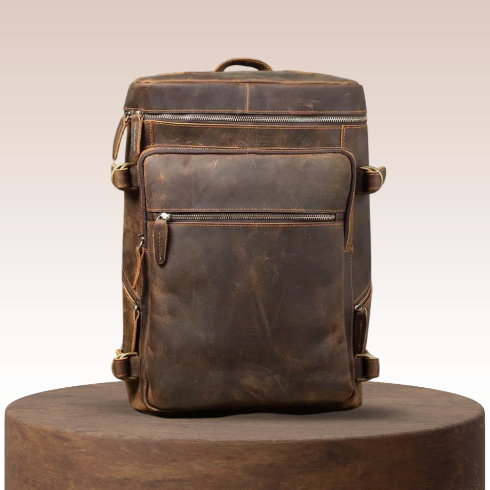 Pascal | Sacoche pour ordinateur en cuir vintage & sac à dos de voyage