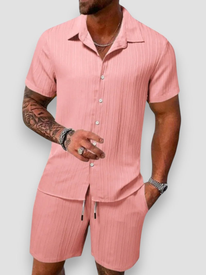 Le Havre™ | Ensemble chemise et pantalon en coton et lin