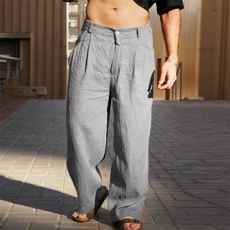 Hubert™ | Pantalon large en lin
