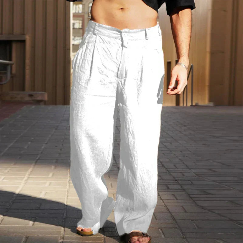 Hubert™ | Pantalon large en lin