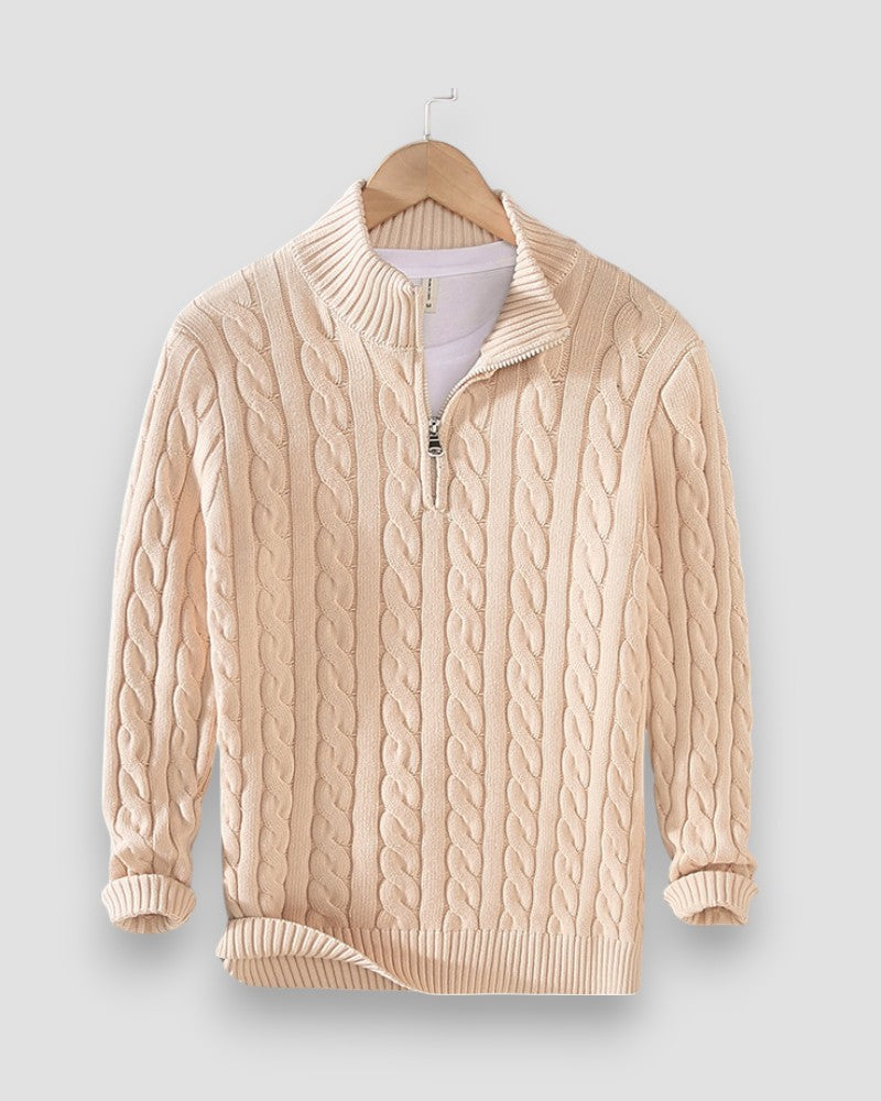 Clément™ | Pull zippé de luxe à col montant