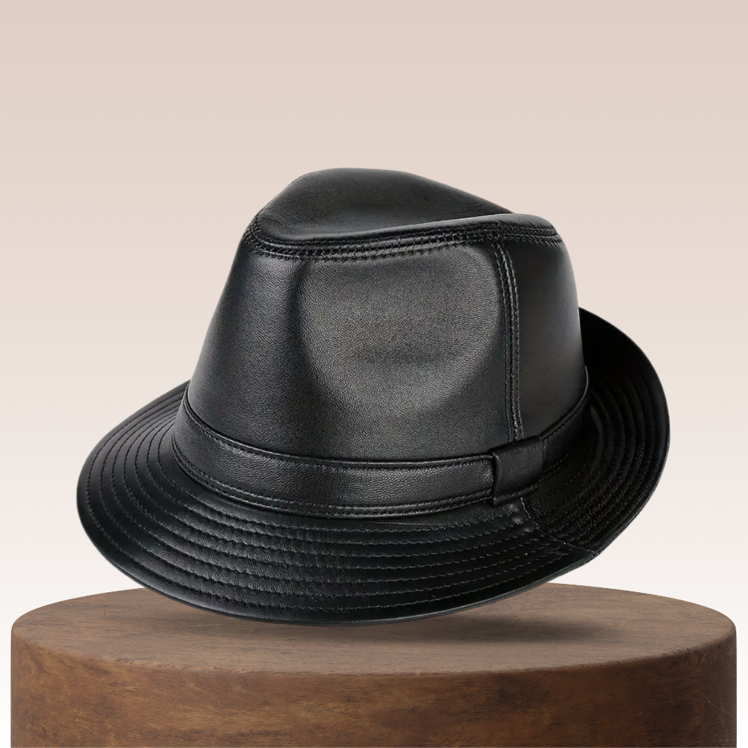 Lionel | Chapeau Fedora en cuir classique