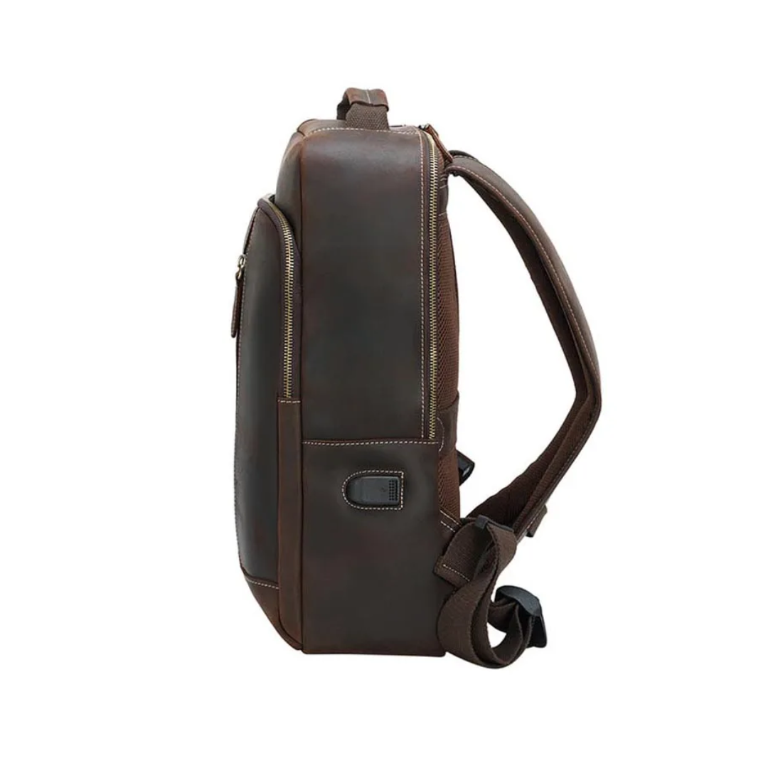 Jean-François | Sac à dos professionnel en cuir pour ordinateur portable