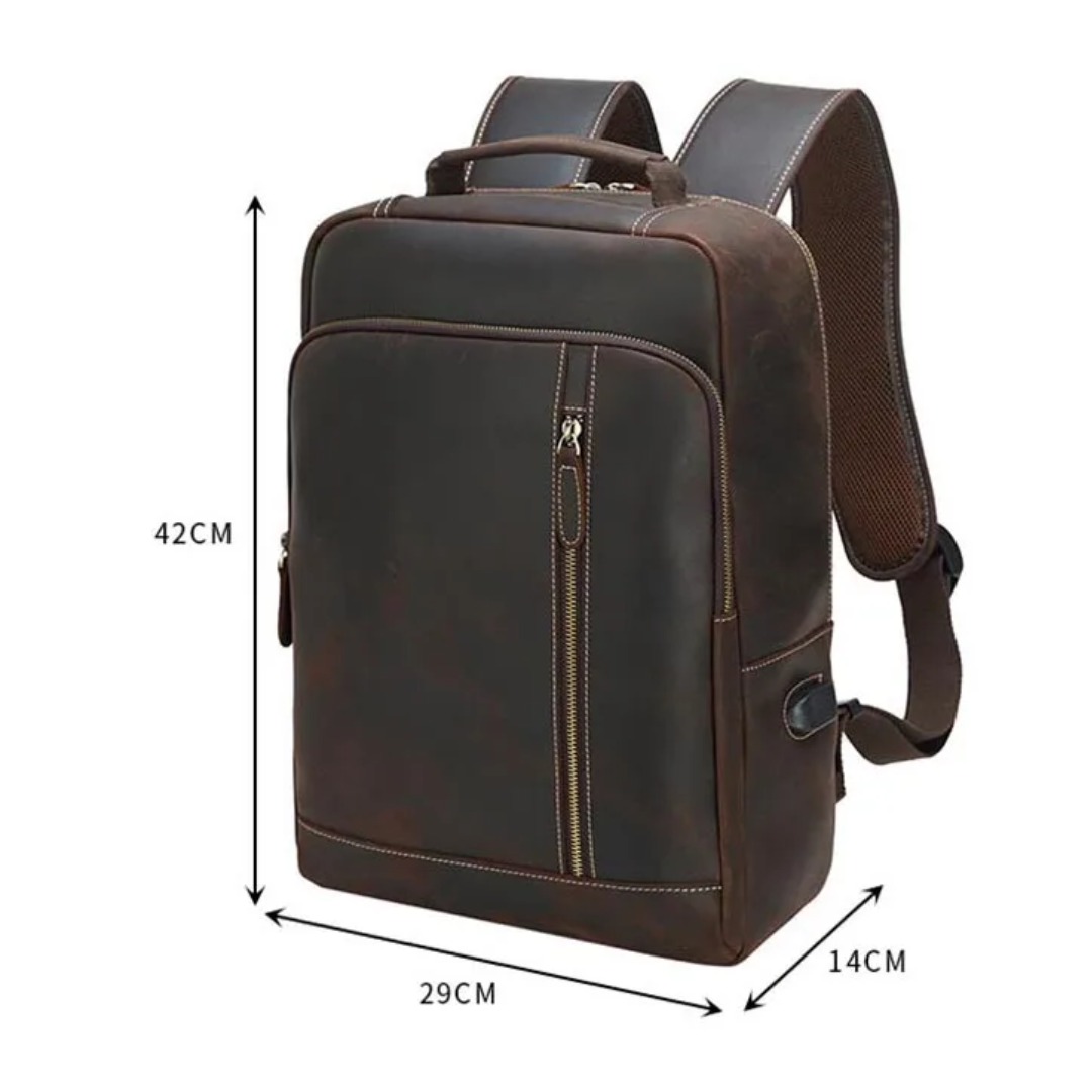 Jean-François | Sac à dos professionnel en cuir pour ordinateur portable
