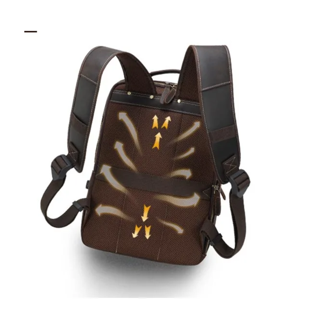 Jean-François | Sac à dos professionnel en cuir pour ordinateur portable