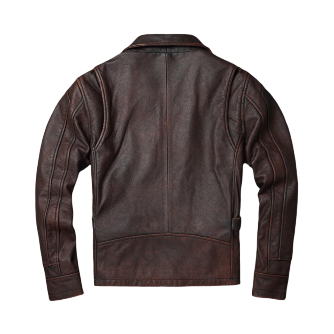 Thierry | Veste en cuir style camionneur robuste