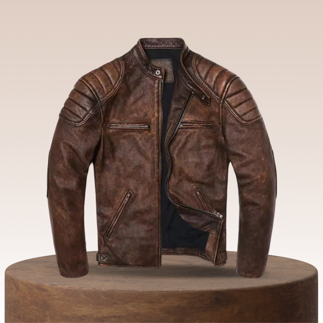 Firmin | Veste en cuir vintage style racer