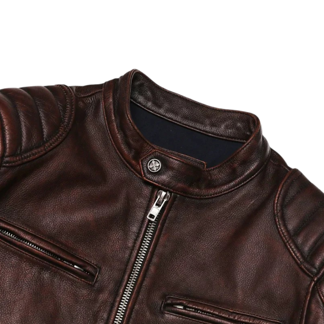 Firmin | Veste en cuir vintage style racer