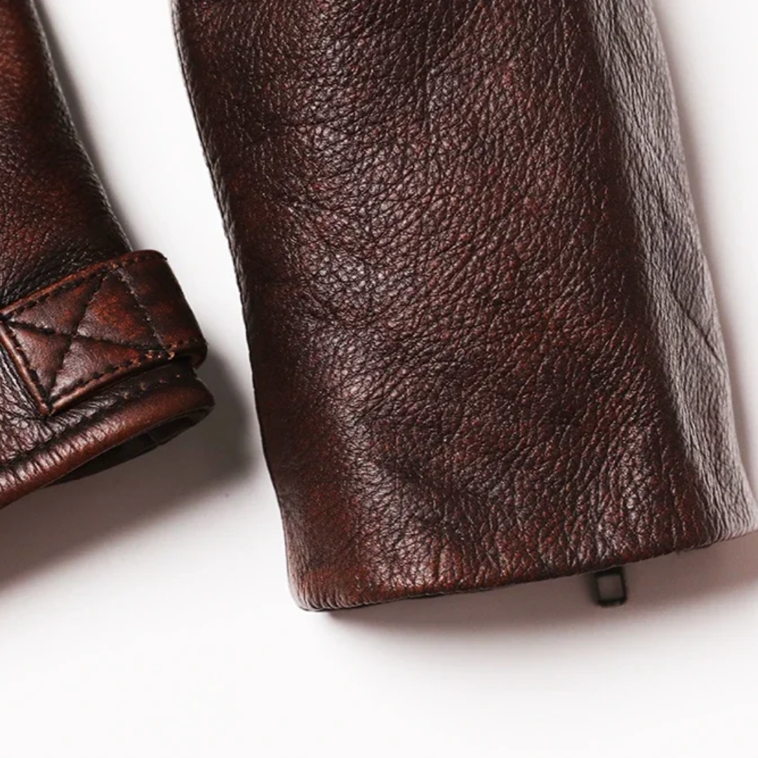 Firmin | Veste en cuir vintage style racer