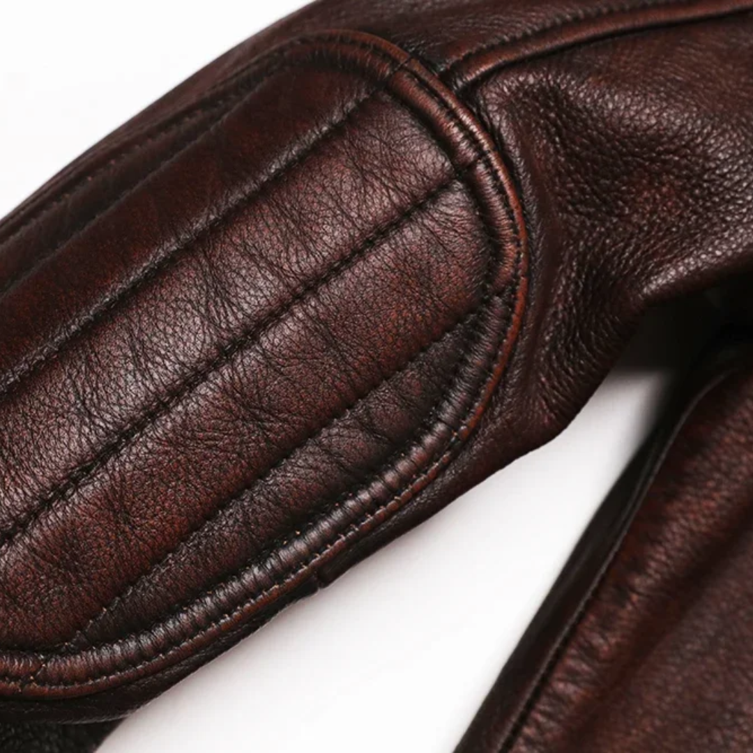 Firmin | Veste en cuir vintage style racer