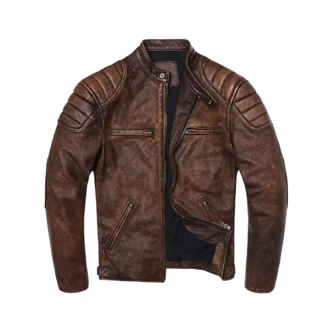 Firmin | Veste en cuir vintage style racer