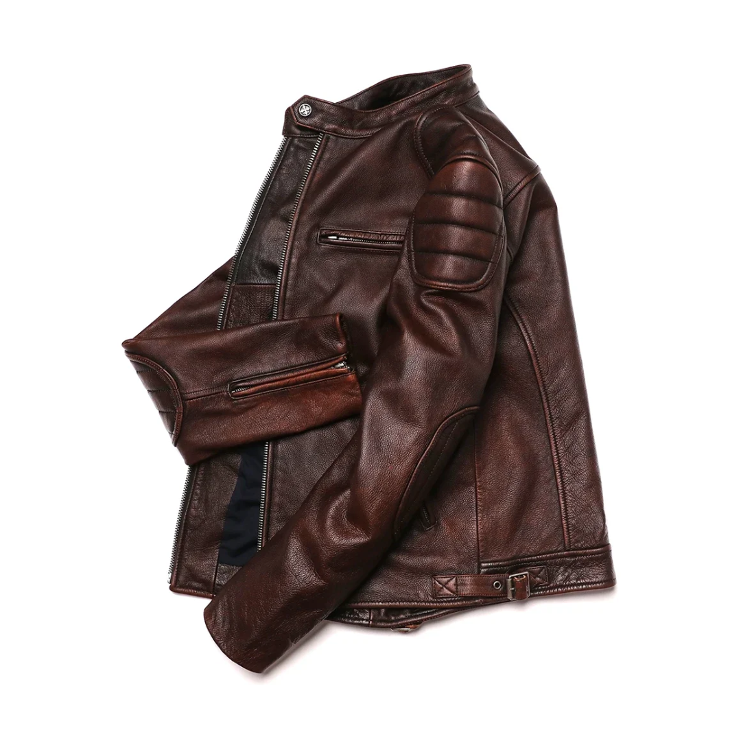 Firmin | Veste en cuir vintage style racer