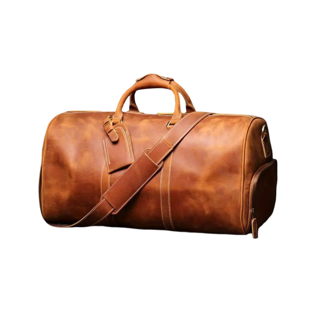Richard | Sac bandoulière de voyage en cuir véritable pleine fleur