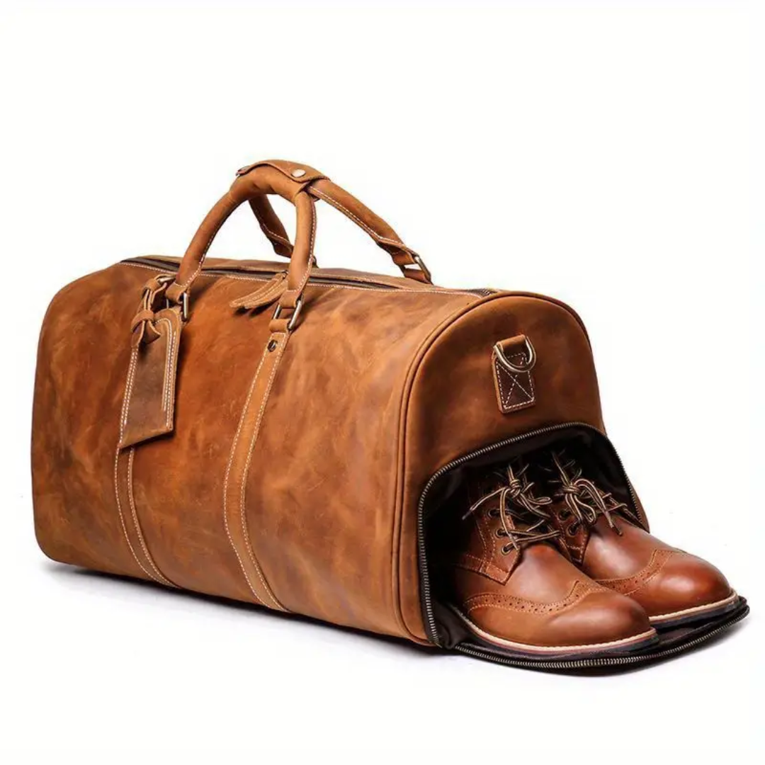 Richard | Sac bandoulière de voyage en cuir véritable pleine fleur