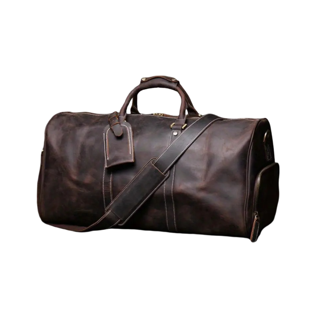 Richard | Sac bandoulière de voyage en cuir véritable pleine fleur