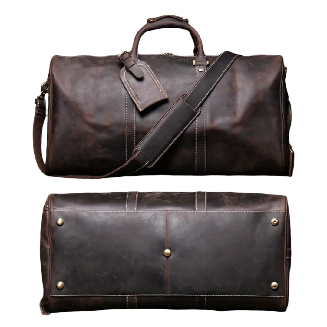 Richard | Sac bandoulière de voyage en cuir véritable pleine fleur