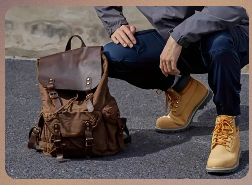 Lucien | Sac à dos rétro en toile imperméable pour ordinateur portable