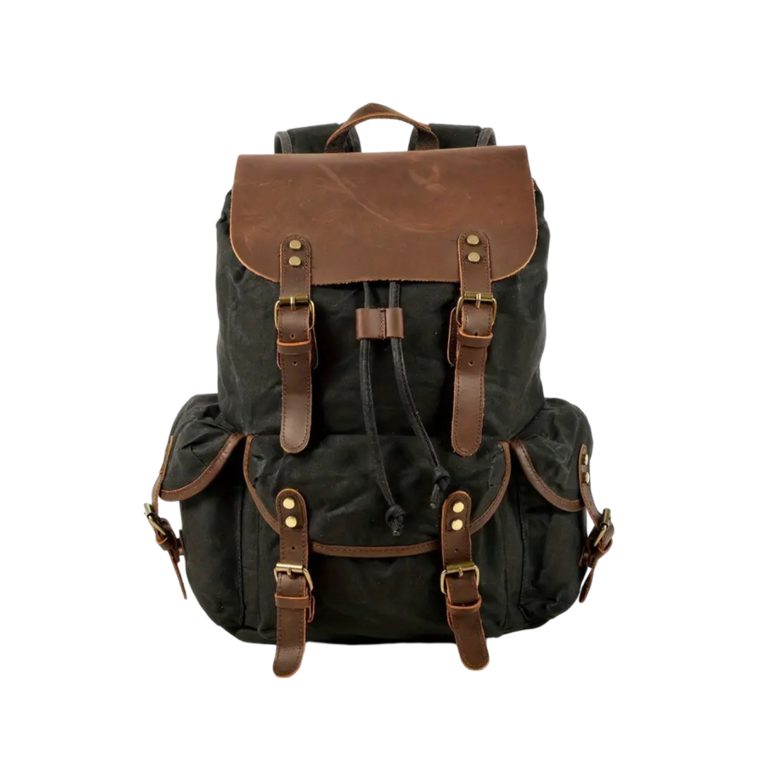Lucien | Sac à dos rétro en toile imperméable pour ordinateur portable