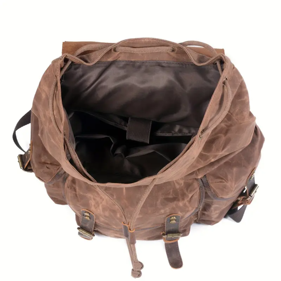 Lucien | Sac à dos rétro en toile imperméable pour ordinateur portable
