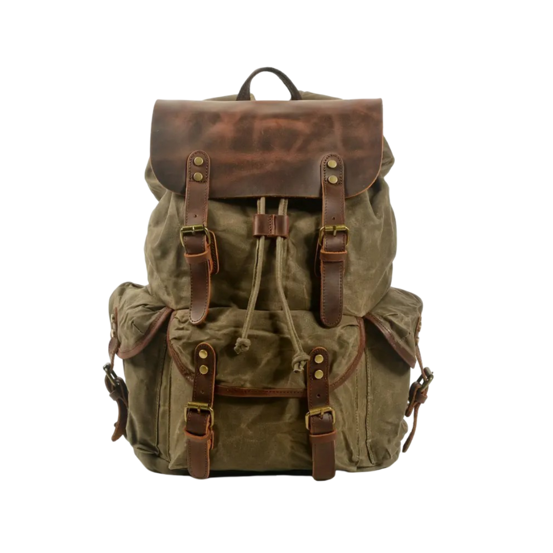 Lucien | Sac à dos rétro en toile imperméable pour ordinateur portable