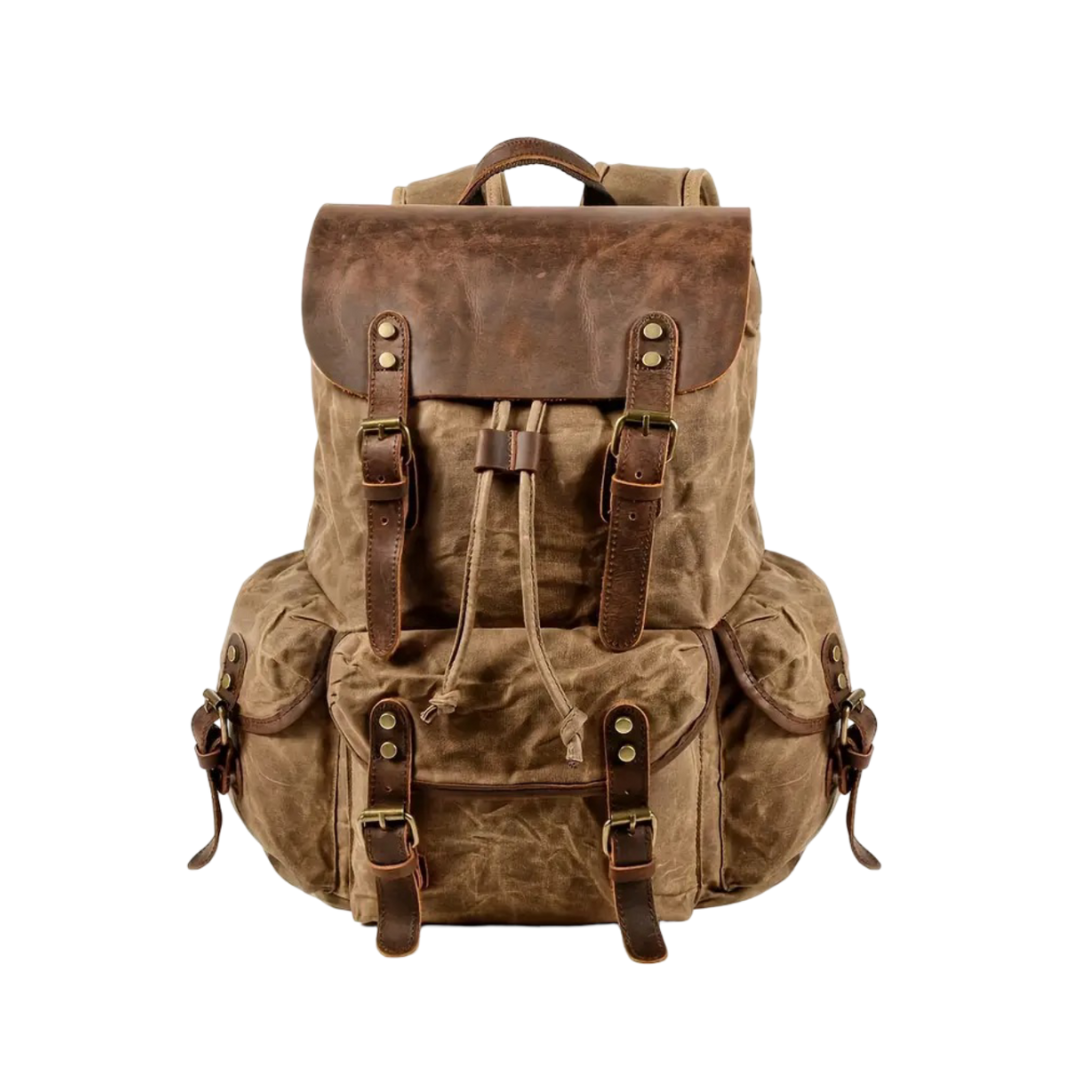 Lucien | Sac à dos rétro en toile imperméable pour ordinateur portable