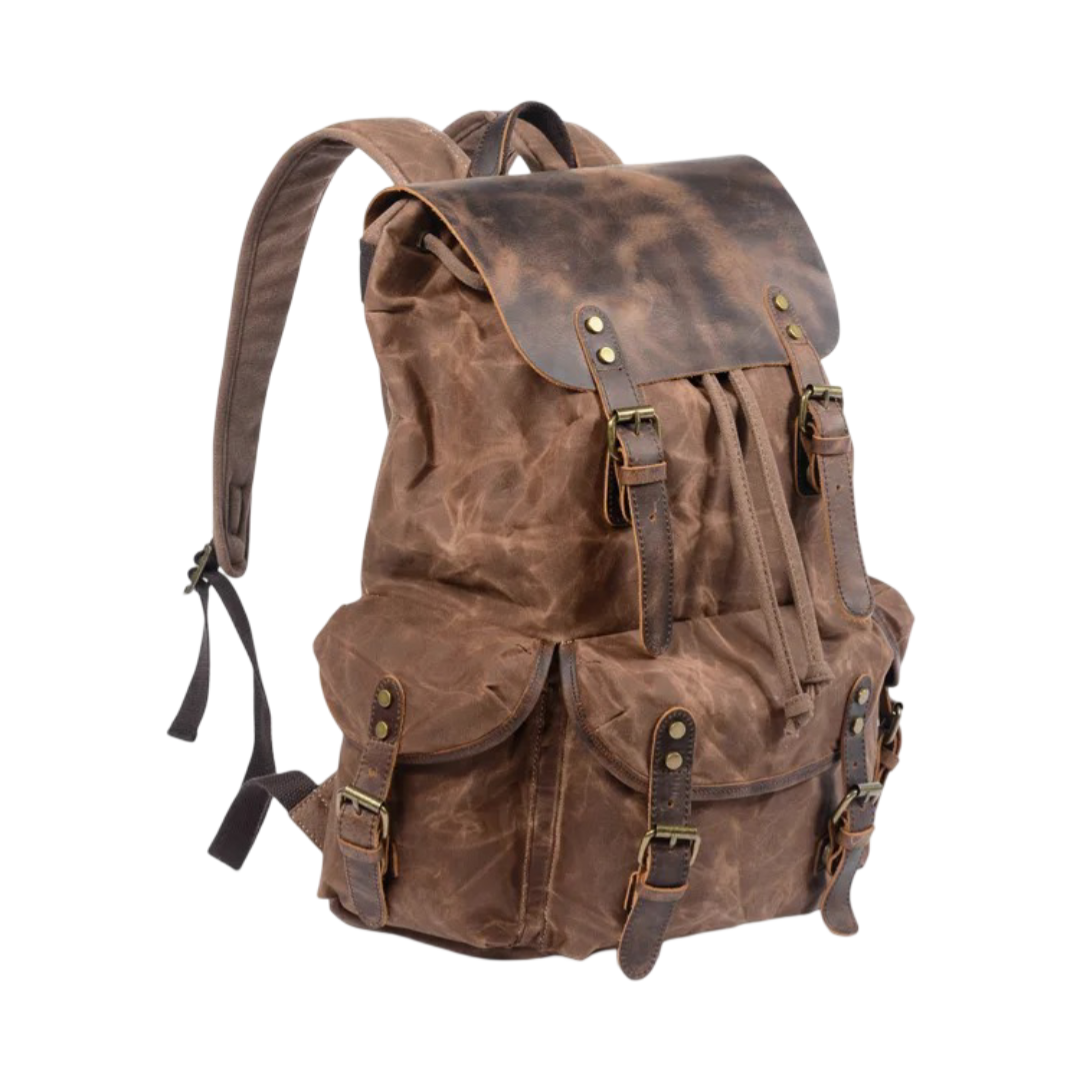 Lucien | Sac à dos rétro en toile imperméable pour ordinateur portable