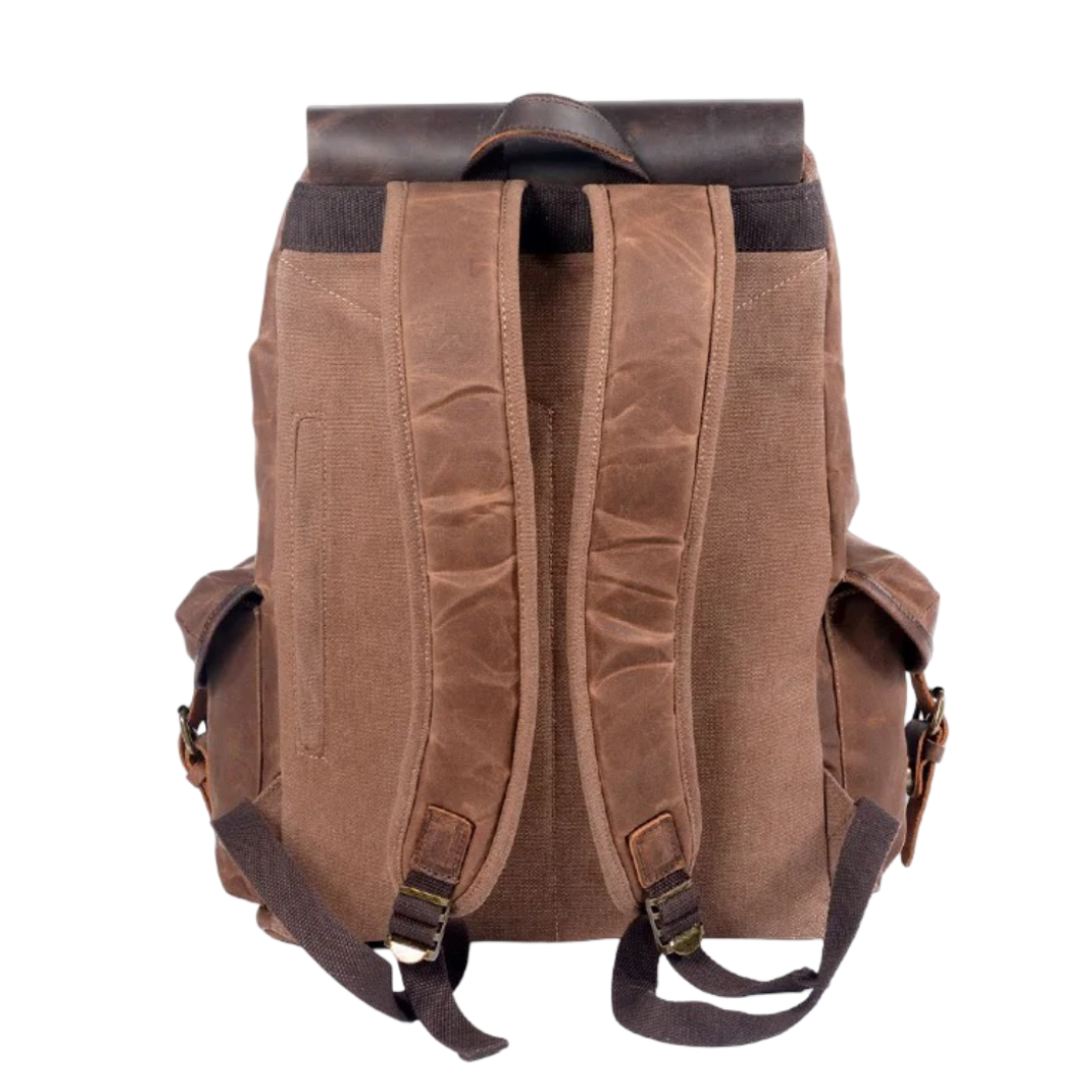 Lucien | Sac à dos rétro en toile imperméable pour ordinateur portable