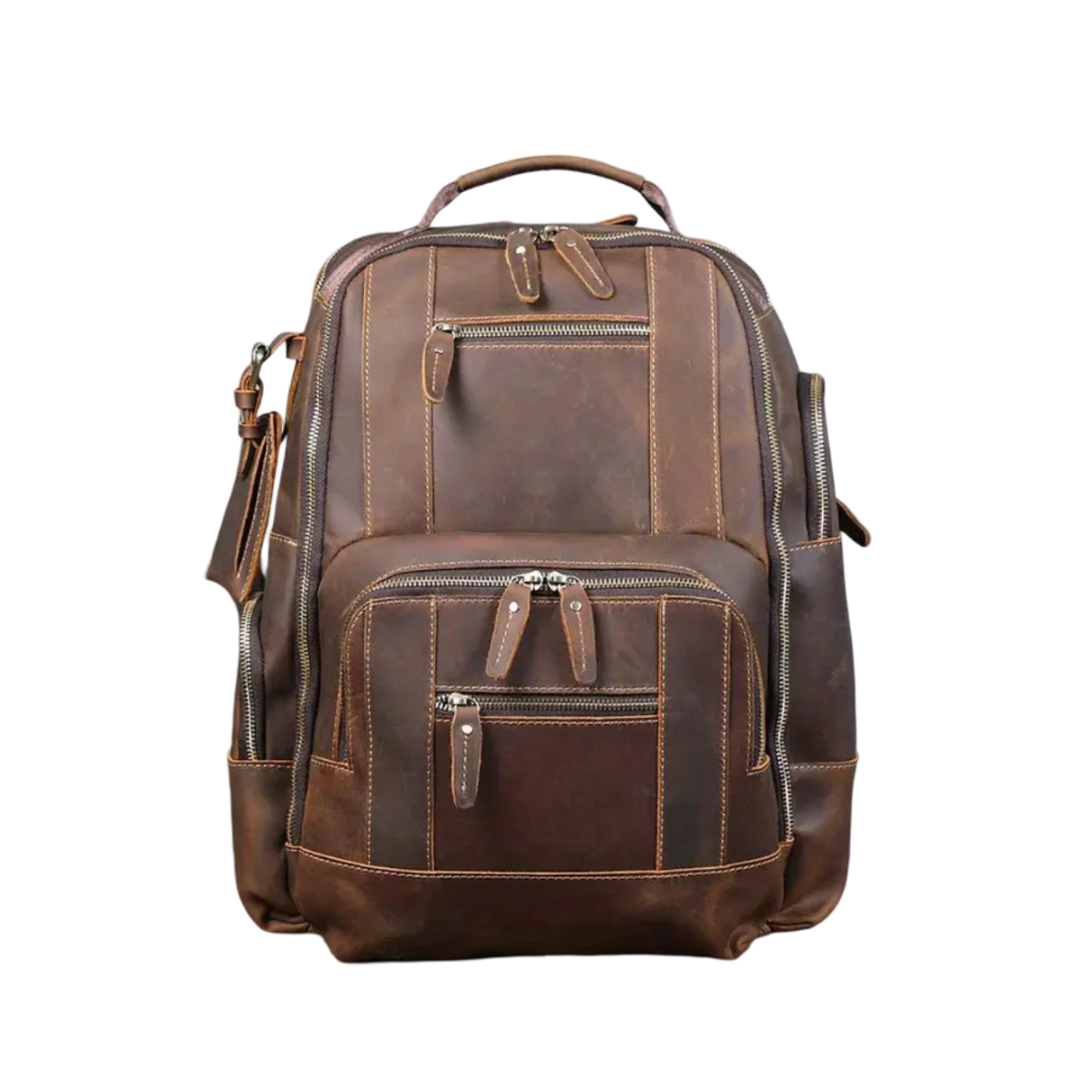 Dubois | Sac à dos vintage en cuir à plusieurs couches