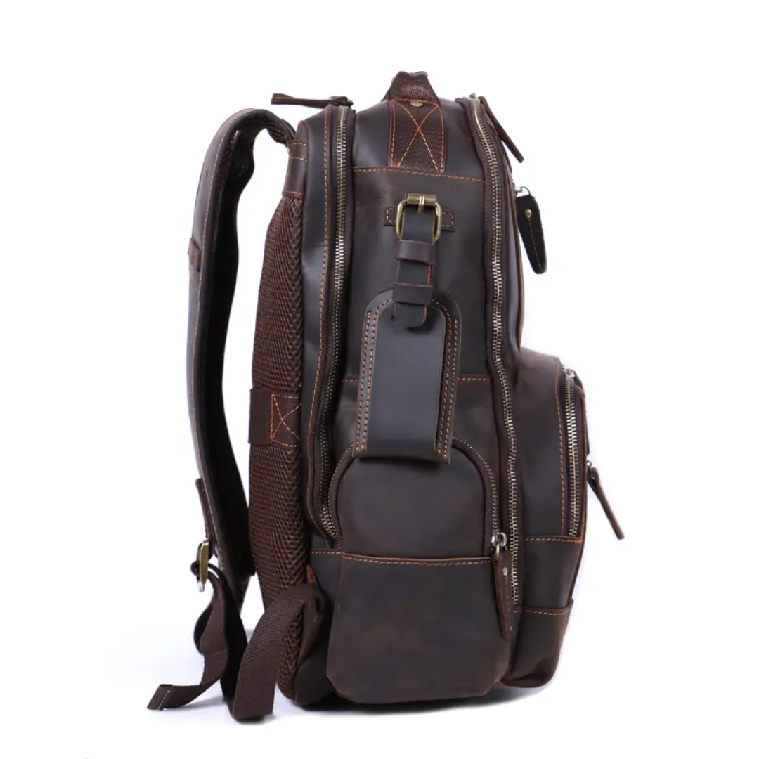 Dubois | Sac à dos vintage en cuir à plusieurs couches