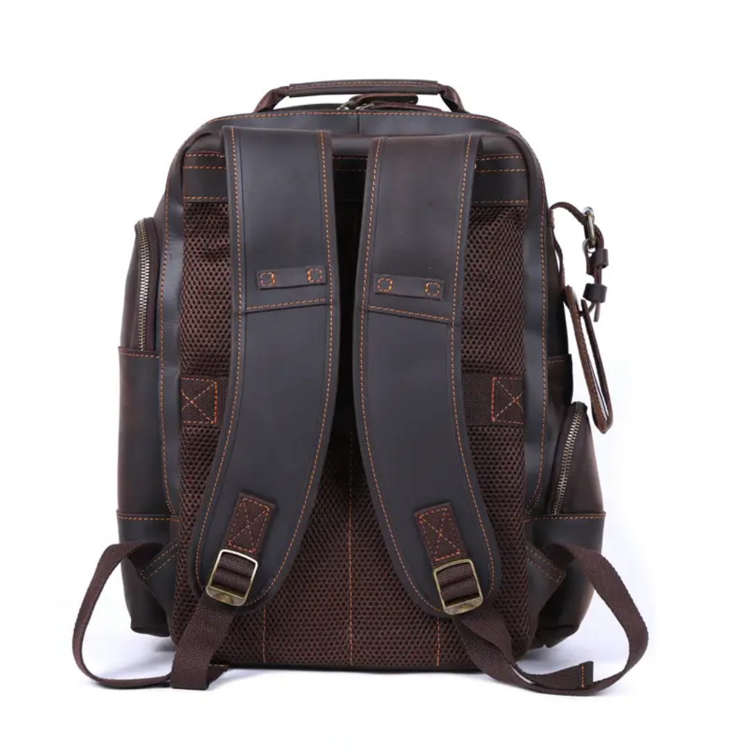 Dubois | Sac à dos vintage en cuir à plusieurs couches
