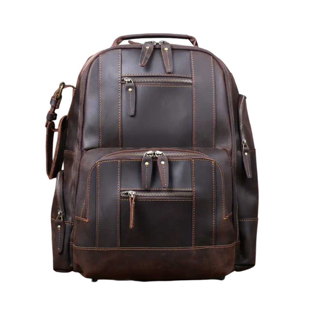 Dubois | Sac à dos vintage en cuir à plusieurs couches