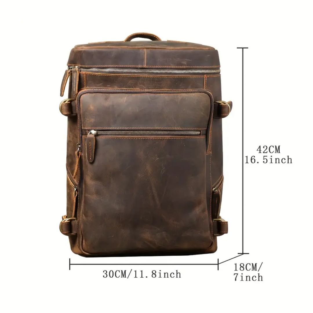 Pascal | Sacoche pour ordinateur en cuir vintage & sac à dos de voyage