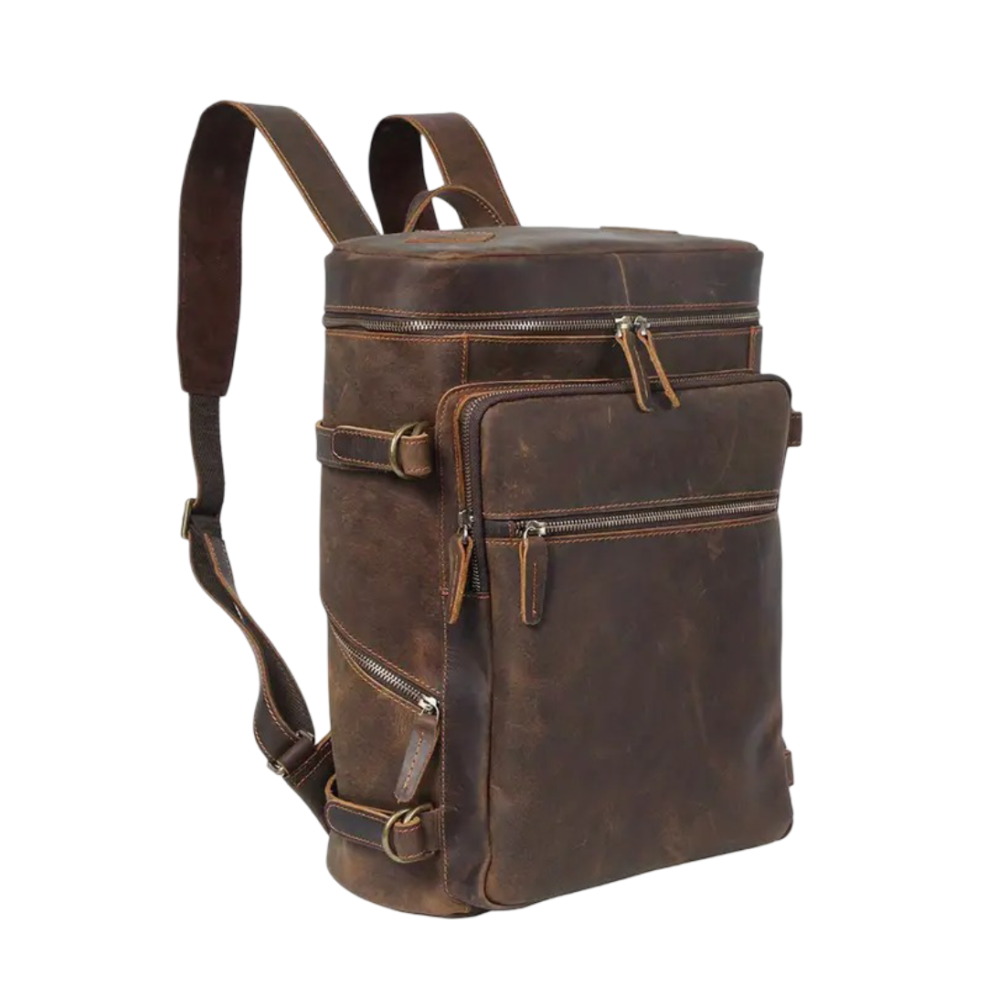 Pascal | Sacoche pour ordinateur en cuir vintage & sac à dos de voyage