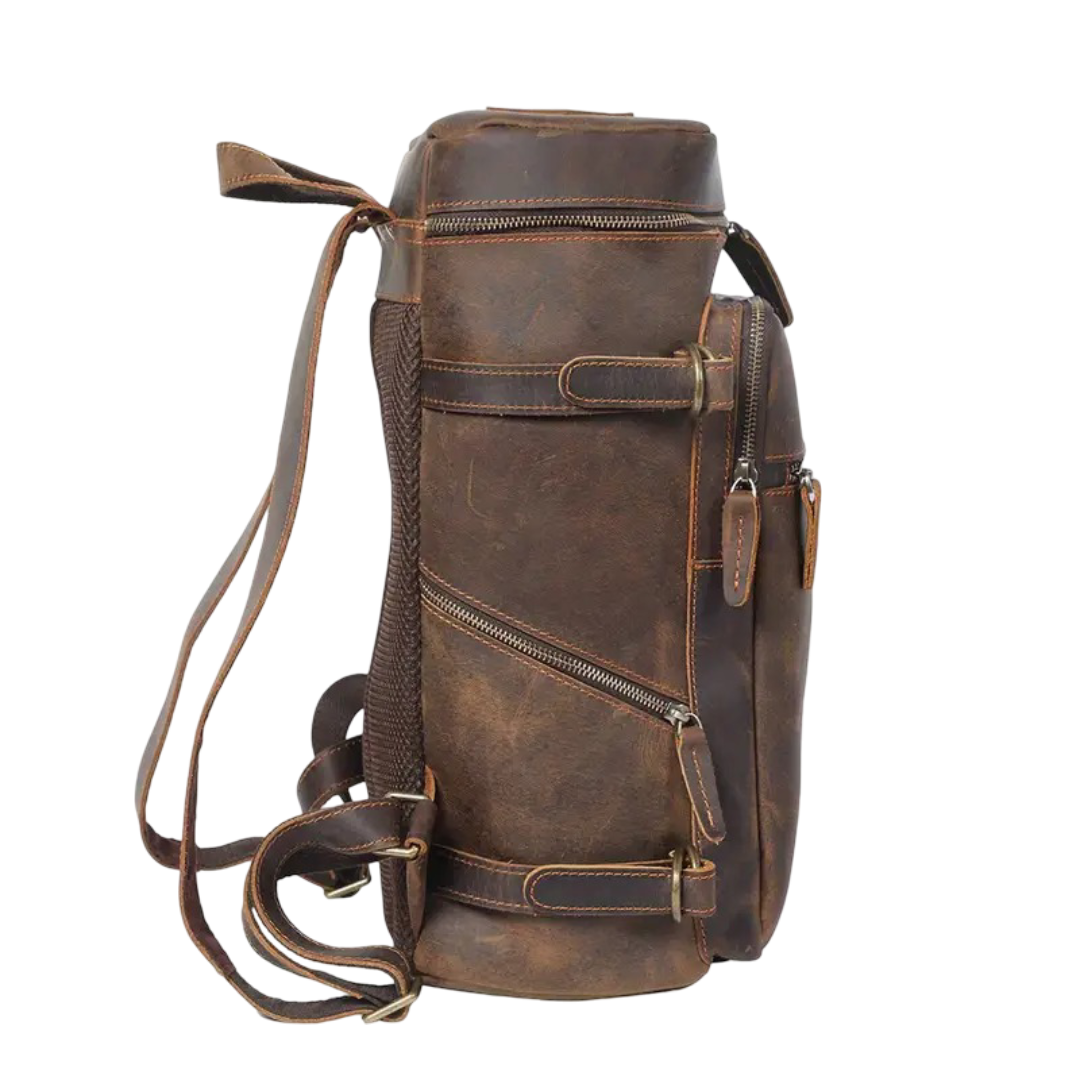 Pascal | Sacoche pour ordinateur en cuir vintage & sac à dos de voyage