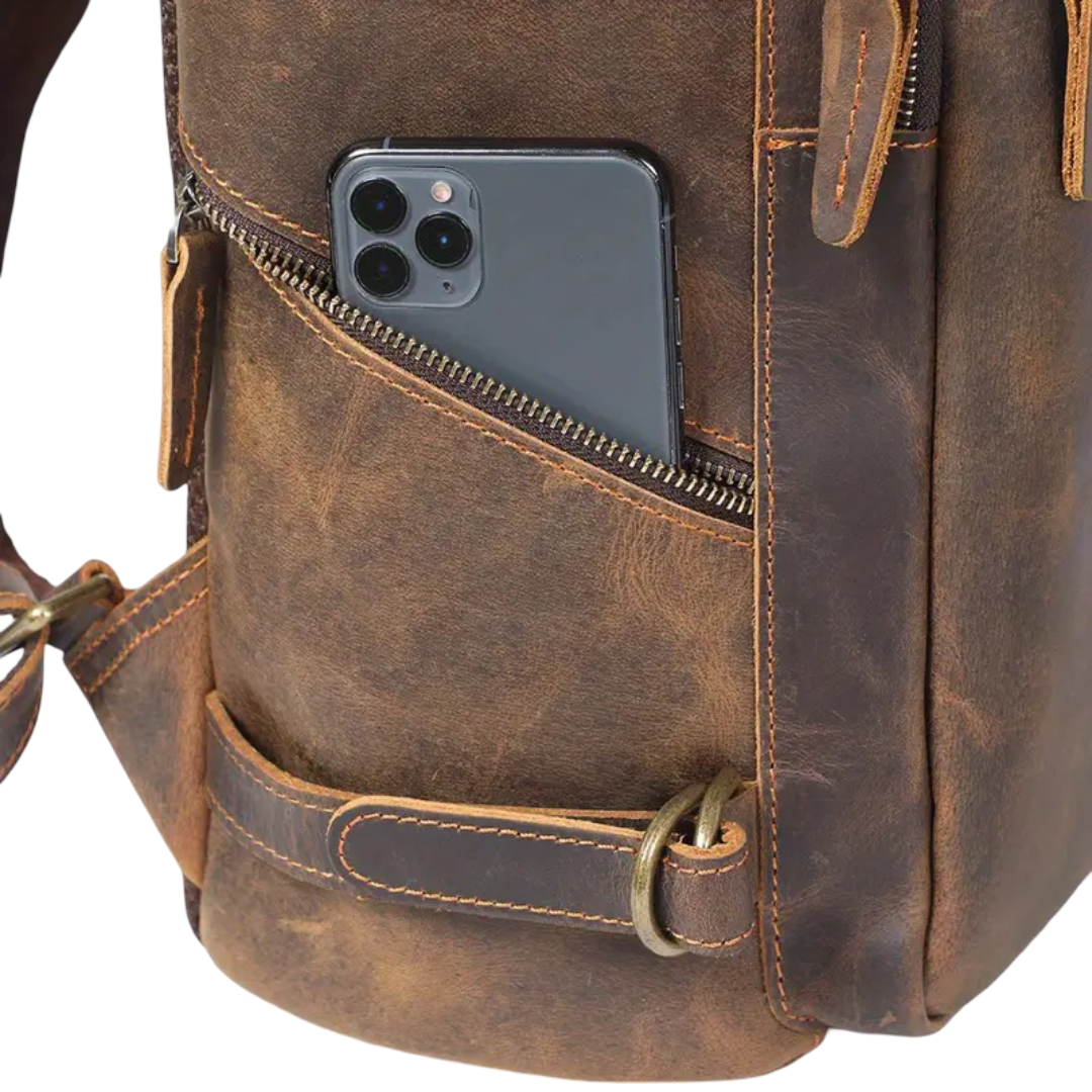 Pascal | Sacoche pour ordinateur en cuir vintage & sac à dos de voyage