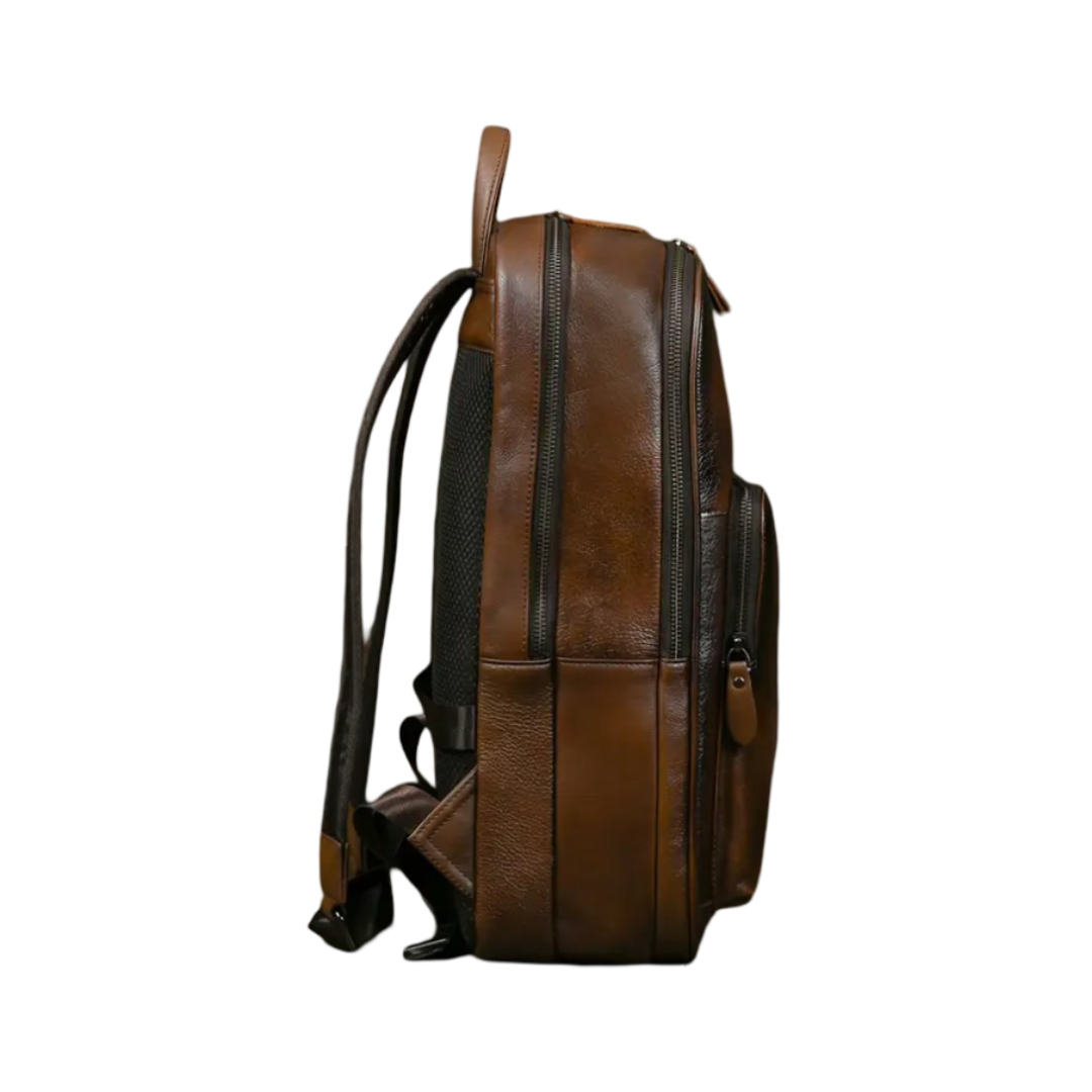 Hubert | Sac à dos pour ordinateur portable en cuir pleine fleur “Professor”