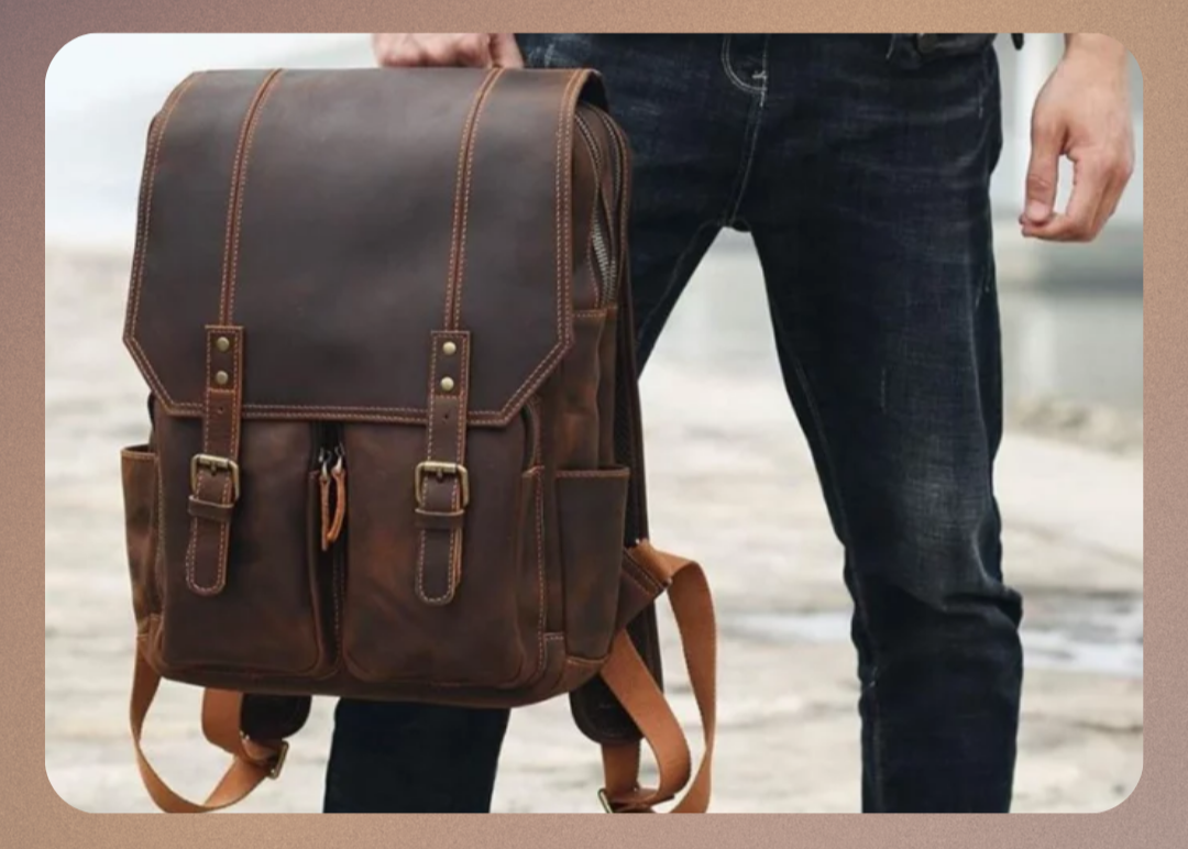 Gérald | Sac à dos en cuir style vintage pour un usage quotidien