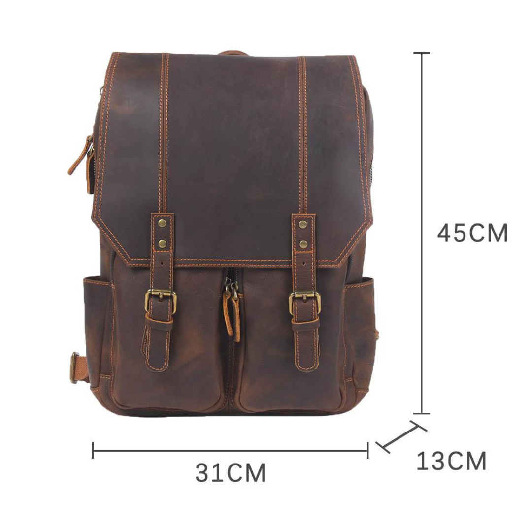 Gérald | Sac à dos en cuir style vintage pour un usage quotidien