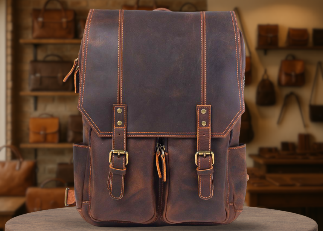 Gérald | Sac à dos en cuir style vintage pour un usage quotidien