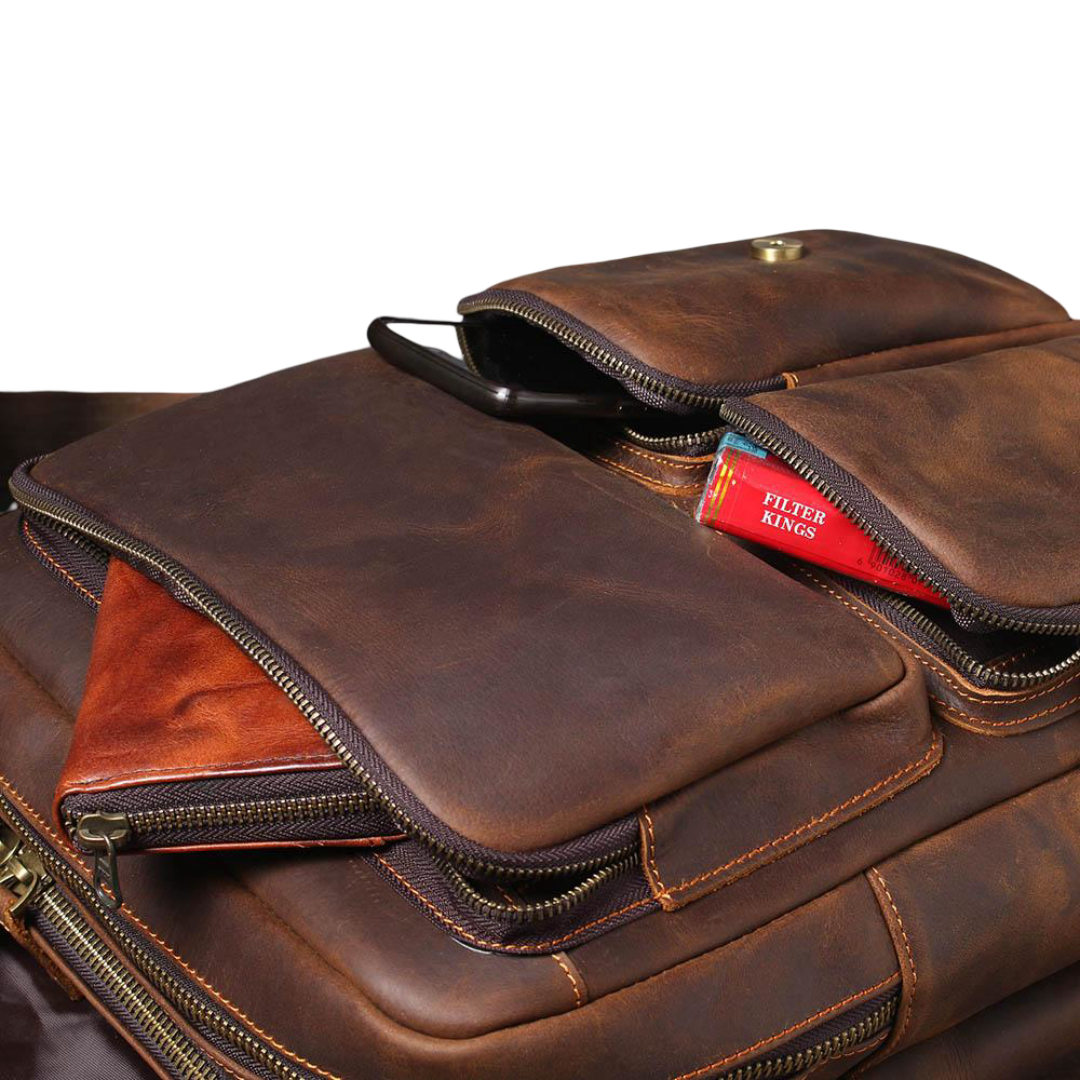 Gérald | Sac à dos en cuir style vintage pour un usage quotidien