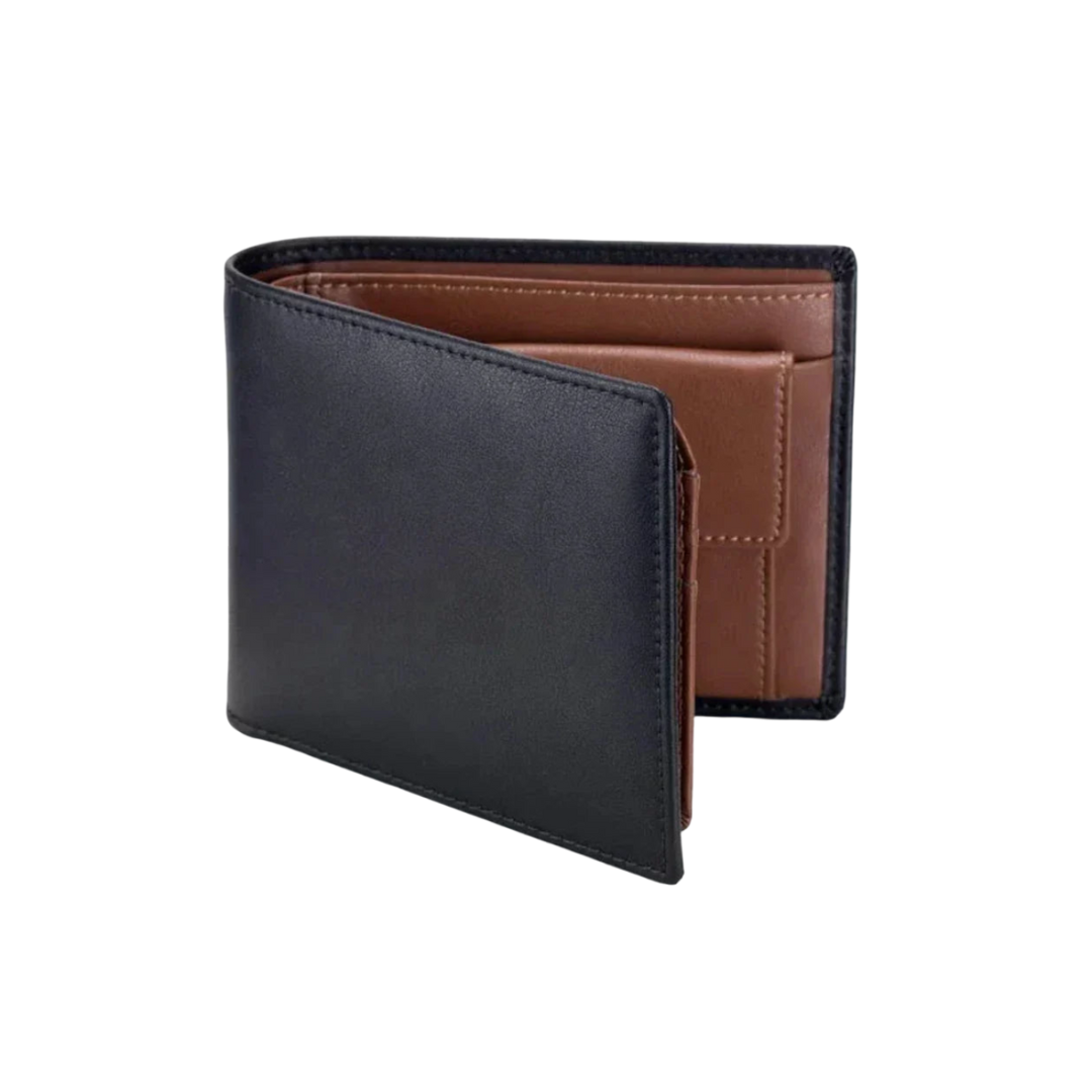 Hippolyte | Portefeuille bifold en cuir bicolore