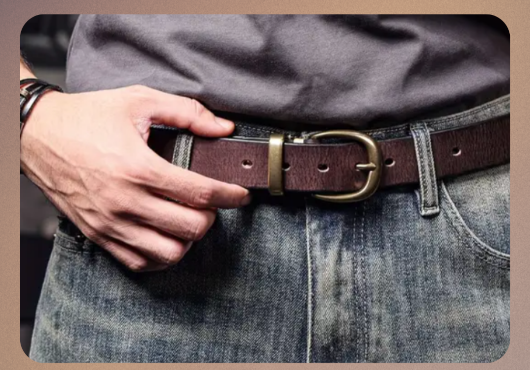 Bruno | Ceinture rétro avec boucle dorée