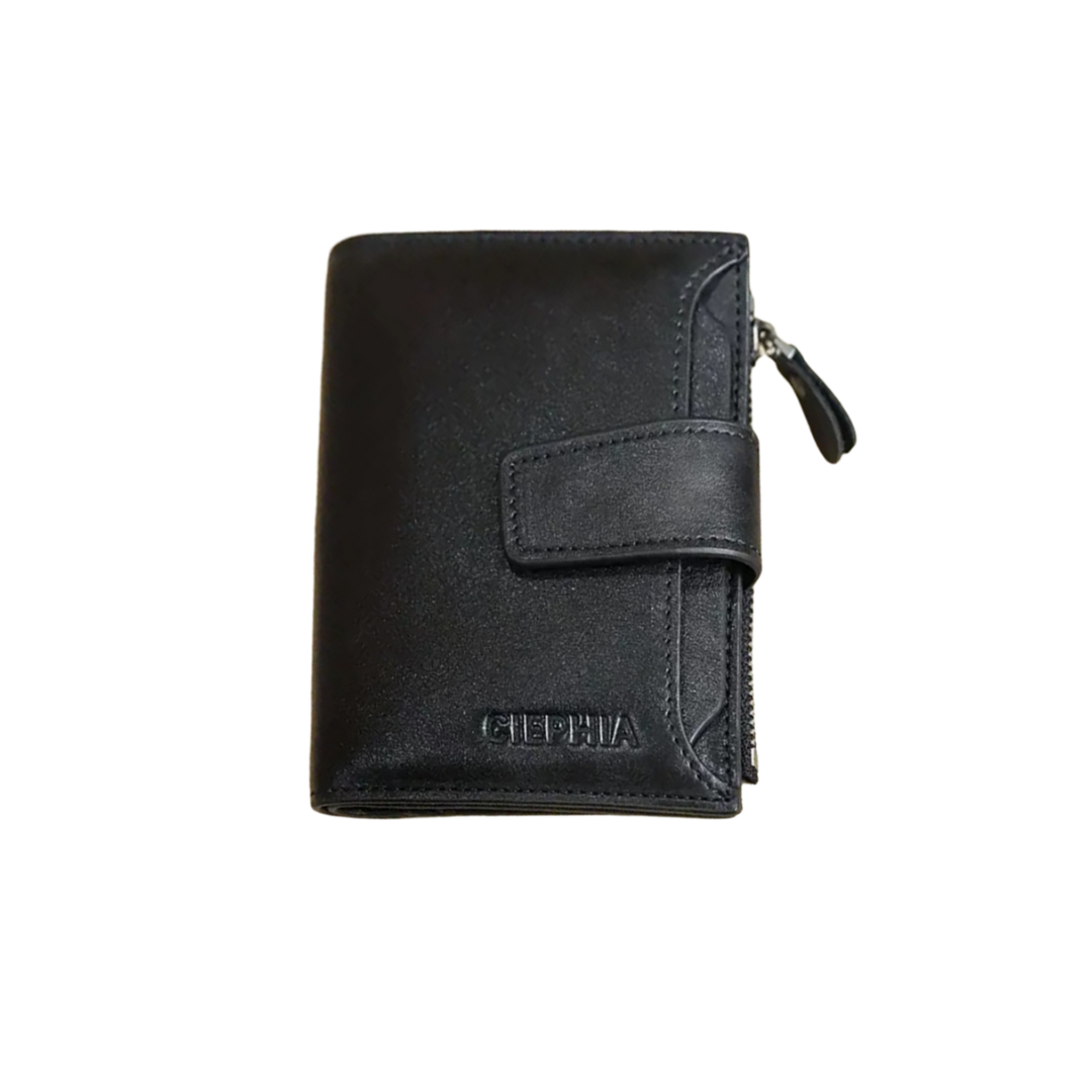 Maxime | Portefeuille vintage en cuir à double pli avec protection RFID