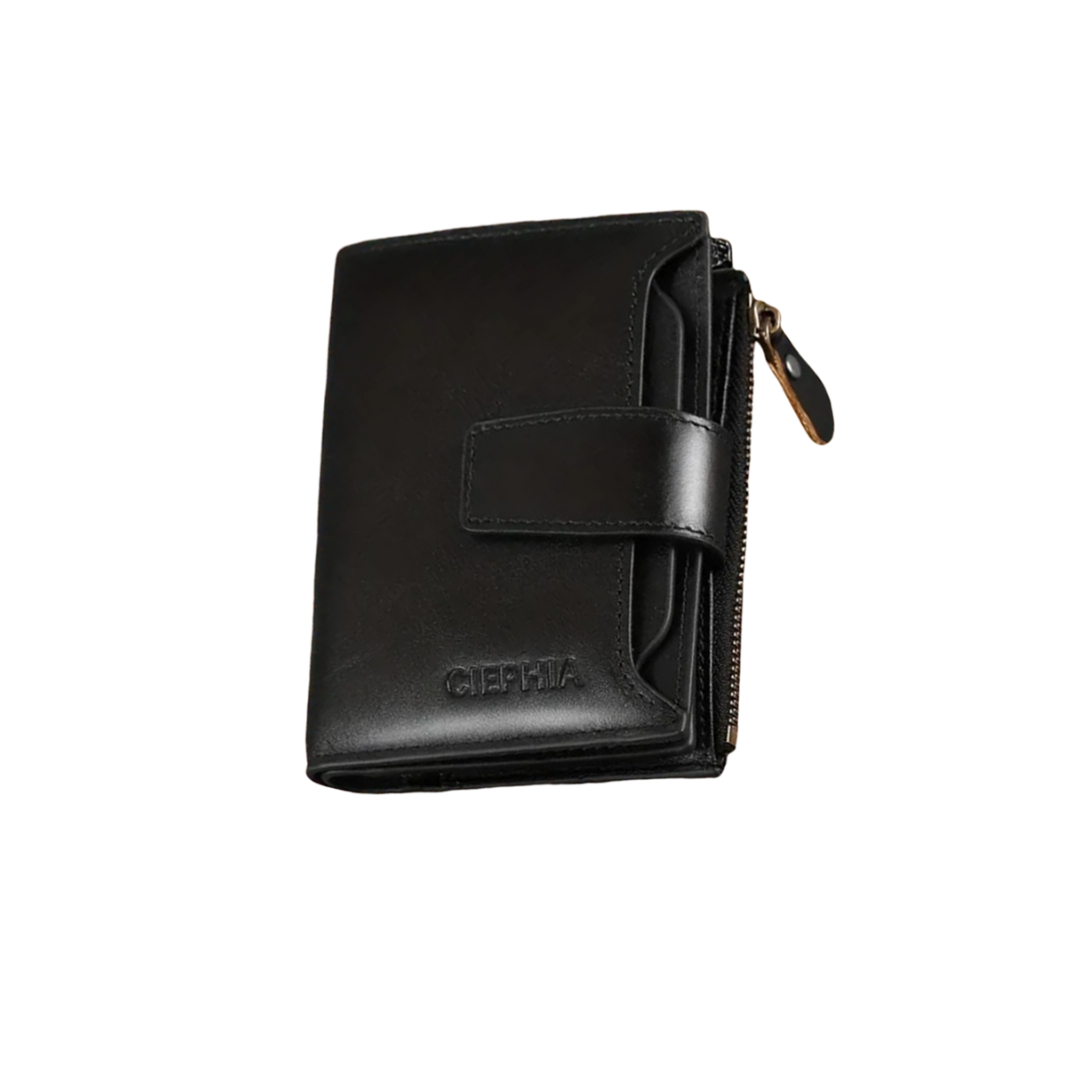 Maxime | Portefeuille vintage en cuir à double pli avec protection RFID