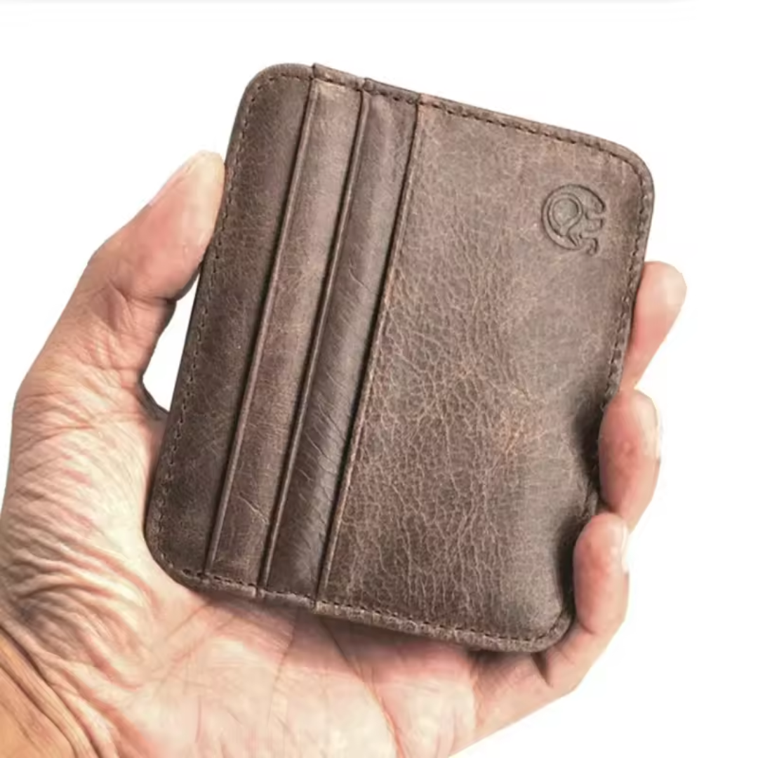 Théodore | Portefeuille fin en cuir véritable